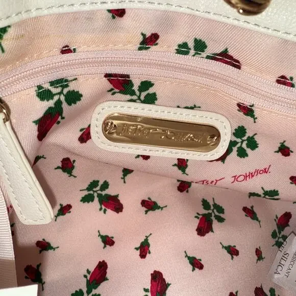 Betsy Johnson Bow Satchel Bag – CLEAN – Pastel Rainbow Ombré – Pearl Detail - Picture 9 of 15